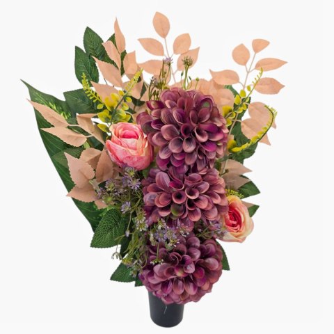 Bukiet flakon wkład stroik na cmentarz kompozycja kwiatowa cynie