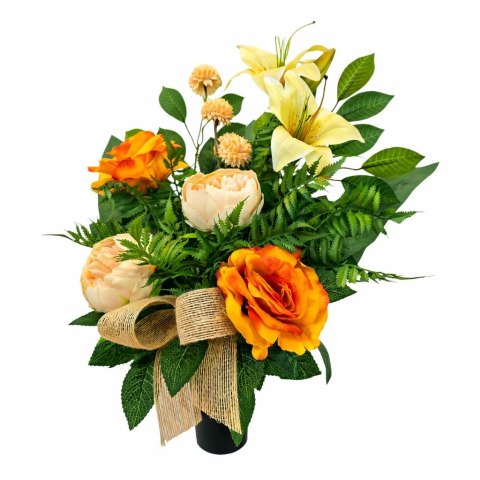 Bukiet wkład do wazonu flakon stroik na cmentarz sztuczne kwiaty