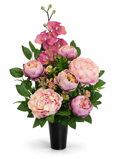 Bukiet wkład do wazonu flakon stroik na cmentarz sztuczne kwiaty