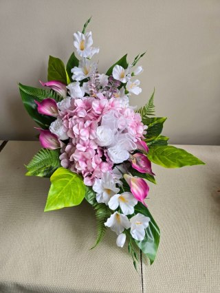 Komplet stroik na cmentarz stroiki na grób bukiet donica mieczyk