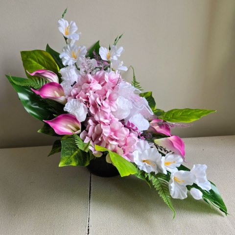 Komplet stroik na cmentarz stroiki na grób bukiet donica mieczyk