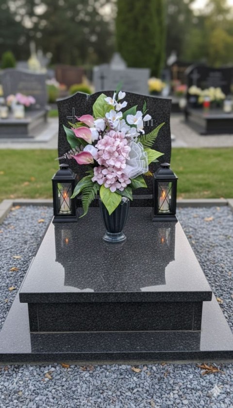 Komplet stroik na cmentarz stroiki na grób bukiet donica mieczyk