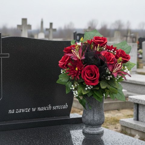 Komplet stroik na cmentarz stroiki na grób bukiet donica