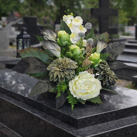 Komplet stroiki na cmentarz grób bukiet donica stroik na pomnik