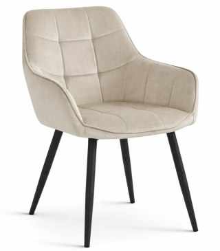 Krzesło VARSI - aksamit beż / nogi czarne x 1