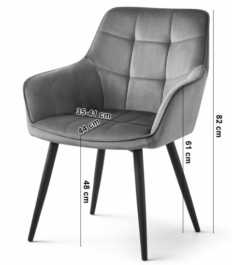 Krzesło VARSI - aksamit beż / nogi czarne x 1