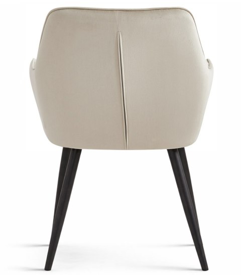 Krzesło VARSI - aksamit beż / nogi czarne x 2