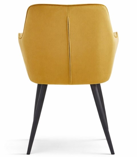 Krzesło VARSI - aksamit curry / nogi czarne x 2