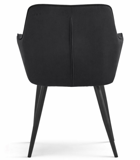Krzesło VARSI - aksamit czarny / nogi czarne x 2