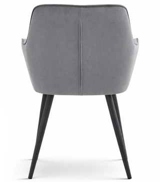 Krzesło VARSI - aksamit szary ciemny / nogi czarne x 1