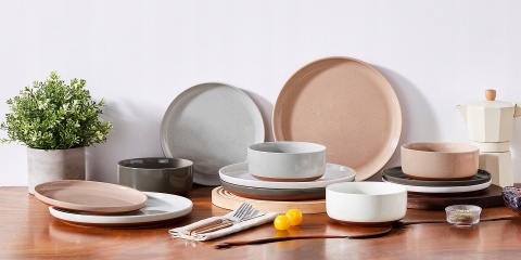 NOWOCZESNY SERWIS OBIADOWO DESEROWY HARMONY 24 ELEMENTY/ 8 OSÓB