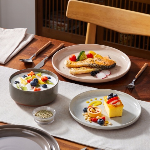 NOWOCZESNY SERWIS OBIADOWO DESEROWY HARMONY 24 ELEMENTY/ 8 OSÓB