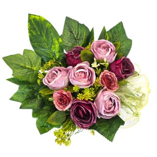 Stroik na cmentarz kompozycja kwiatowa na grób miska z obciążeniem