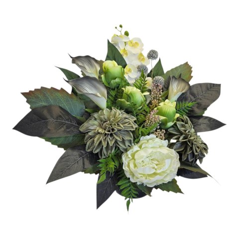 Stroik na cmentarz kompozycja kwiatowa na grób miska