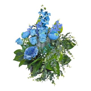 Stroik na cmentarz na kwadracie kompozycja kwiatowa na grób z obciążeniem