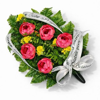 Wiązanka pogrzebowa wieniec na pogrzeb sztuczne kwiaty