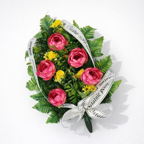 Wiązanka pogrzebowa wieniec na pogrzeb sztuczne kwiaty