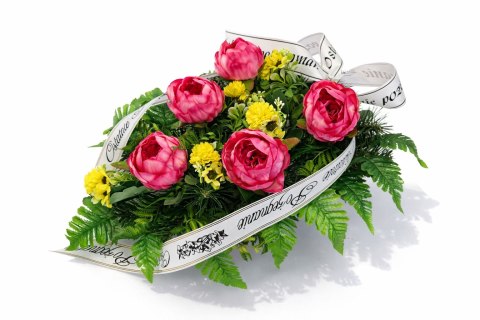 Wiązanka pogrzebowa wieniec na pogrzeb sztuczne kwiaty