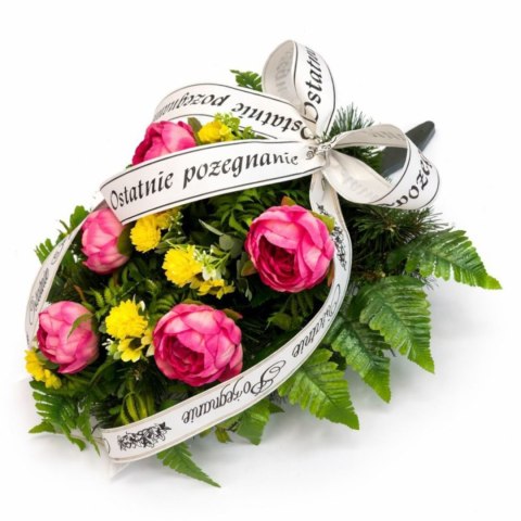 Wiązanka pogrzebowa wieniec na pogrzeb sztuczne kwiaty