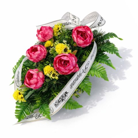 Wiązanka pogrzebowa wieniec na pogrzeb sztuczne kwiaty