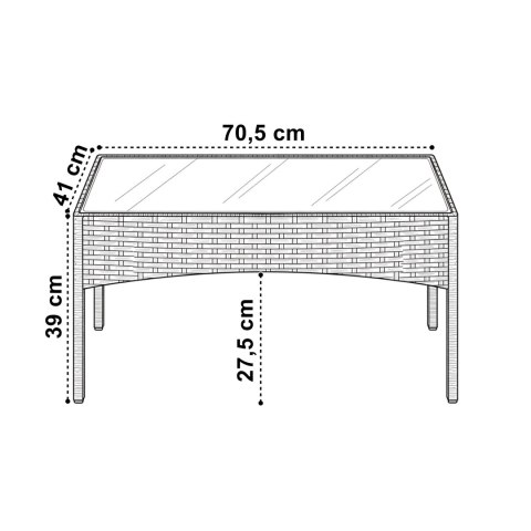 Zestaw mebli ogrodowych CAMELIA czarna czarne poduszki
