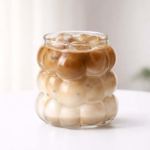 Szklanka 350ml Bubble 1 szt do kawy latte drinków SZK197