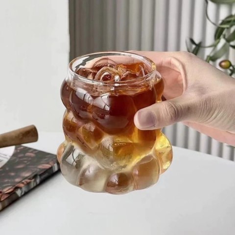 Szklanka 350ml Bubble 1 szt do kawy latte drinków SZK197