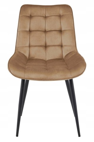 Krzesło BERA - aksamit brąz / nogi czarne x 3
