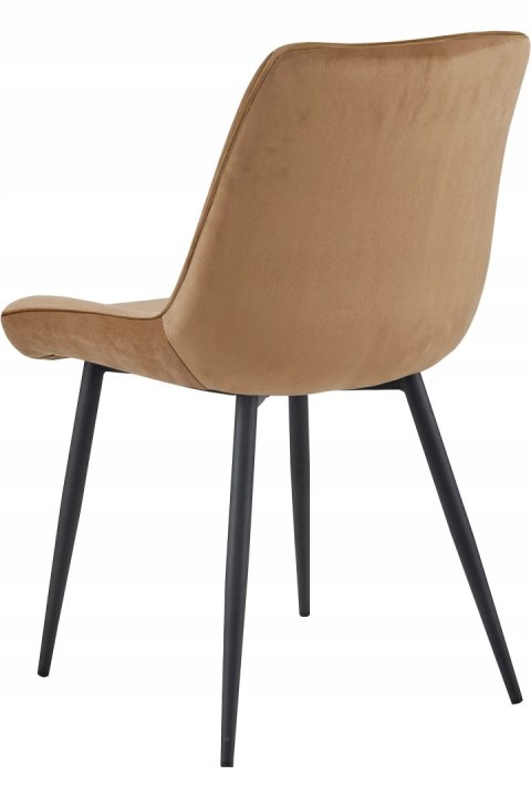 Krzesło BERA - aksamit brąz / nogi czarne x 3