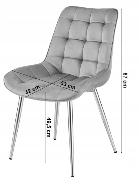 Krzesło BERA - aksamit brąz / nogi złote x 4