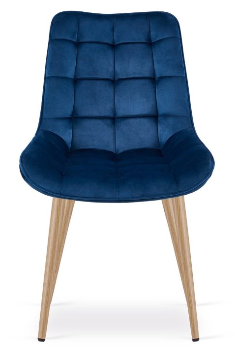 Krzesło BERA - aksamit granat / nogi dąb x 3