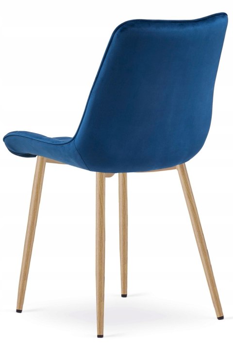 Krzesło BERA - aksamit granat / nogi dąb x 3
