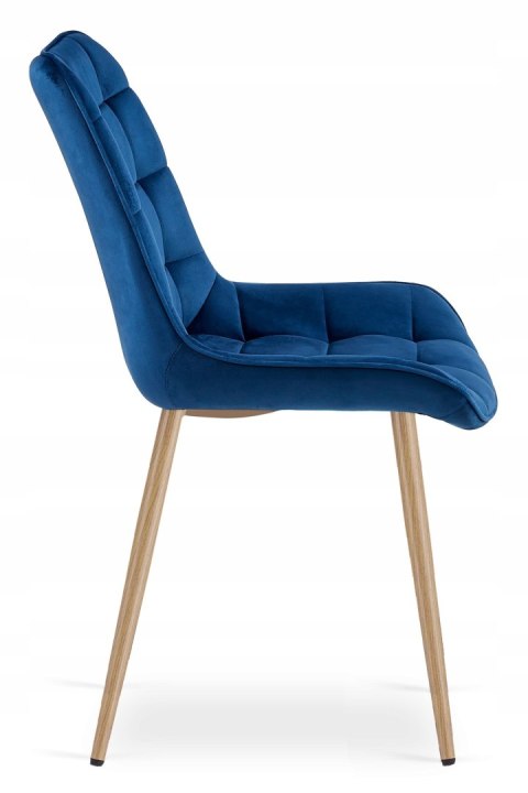 Krzesło BERA - aksamit granat / nogi dąb x 3