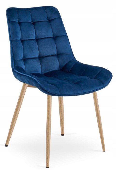 Krzesło BERA - aksamit granat / nogi dąb x 4