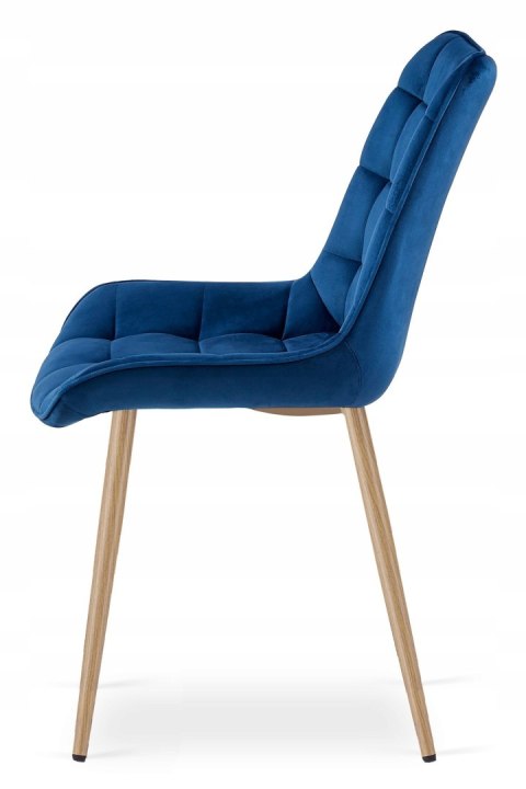 Krzesło BERA - aksamit granat / nogi dąb x 4
