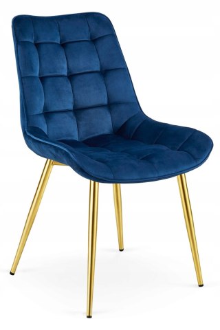 Krzesło BERA - aksamit granat / nogi złote x 4