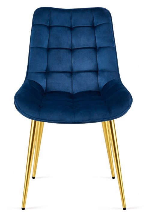 Krzesło BERA - aksamit granat / nogi złote x 4