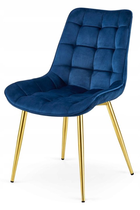 Krzesło BERA - aksamit granat / nogi złote x 4