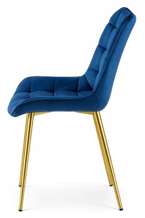 Krzesło BERA - aksamit granat / nogi złote x 4
