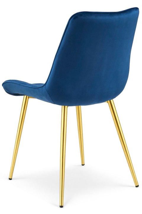 Krzesło BERA - aksamit granat / nogi złote x 4