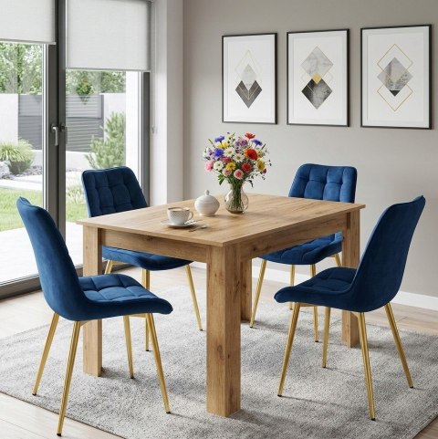 Krzesło BERA - aksamit granat / nogi złote x 4