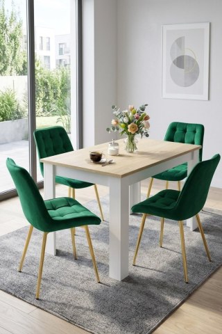 Krzesło BERA - aksamit zieleń / nogi złote x 3