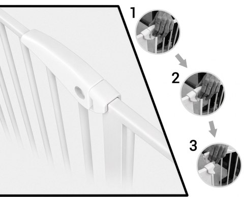 Barierka bramka zabezpieczająca NILA 75-113 cm