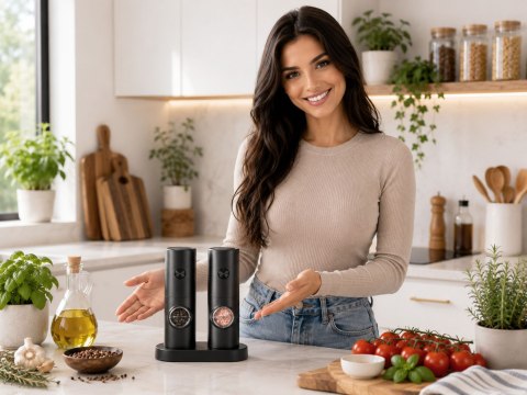 Młynek do przypraw HERBAL elektryczny 2 szt