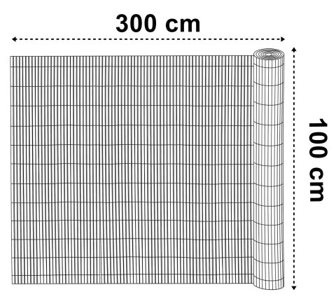 Osłona balkonowa PCV 100x300 cm BARU antracyt