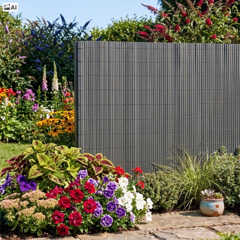 Osłona balkonowa PCV 100x400 cm BARU antracyt