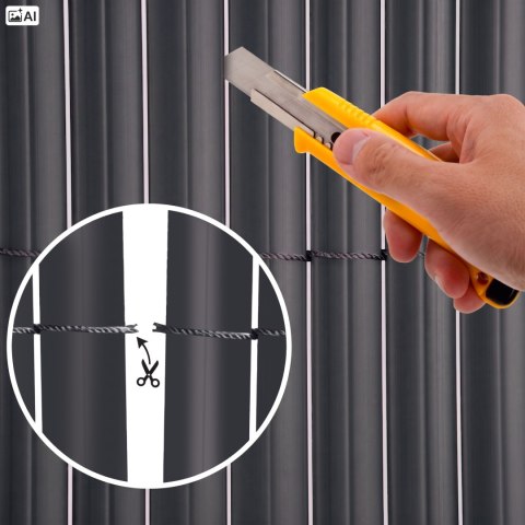 Osłona balkonowa PCV 100x400 cm BARU antracyt