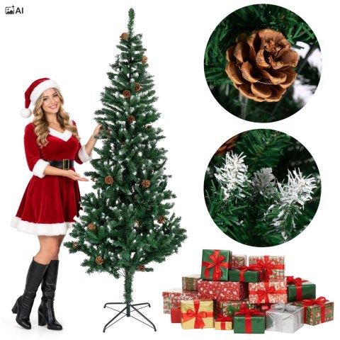 Choinka bożonarodzeniowa z szyszkami Merry - 220 cm