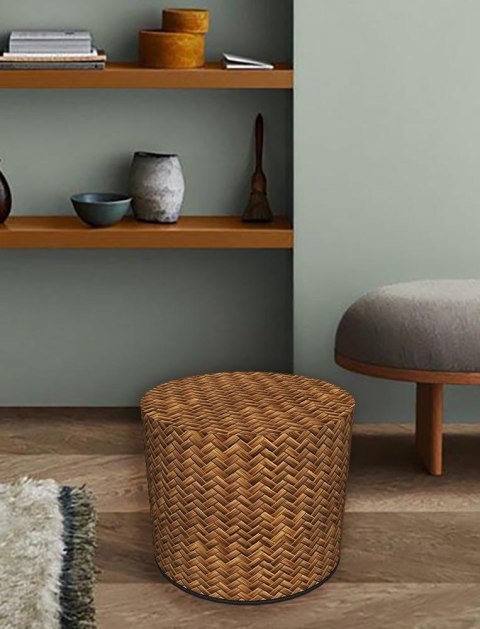 Okrągła pufa dekoracyjna - RATTAN