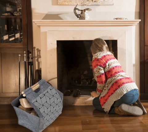 Torba na drewno kominkowe - CUBE